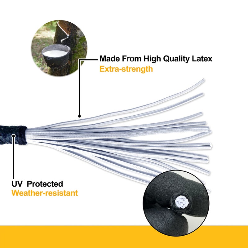 Wellmax 100-Pack 6 Inch Ball Bungee Cords by Wellmax - Heavy Duty, Versatile, and Built to Last - Ideal for Camping, Tarp Tie-Downs, Canopies, Hoses, Cords, and Wires - 5mm Thickness - Black Color - Image 5